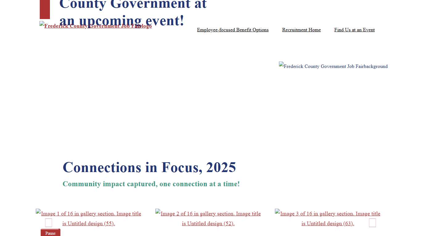 Find Frederick County Government's Talent Acquisition Team at an upcoming event